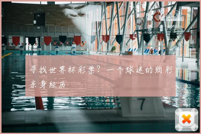 寻找世界杯彩票?一个球迷的购彩亲身经历
